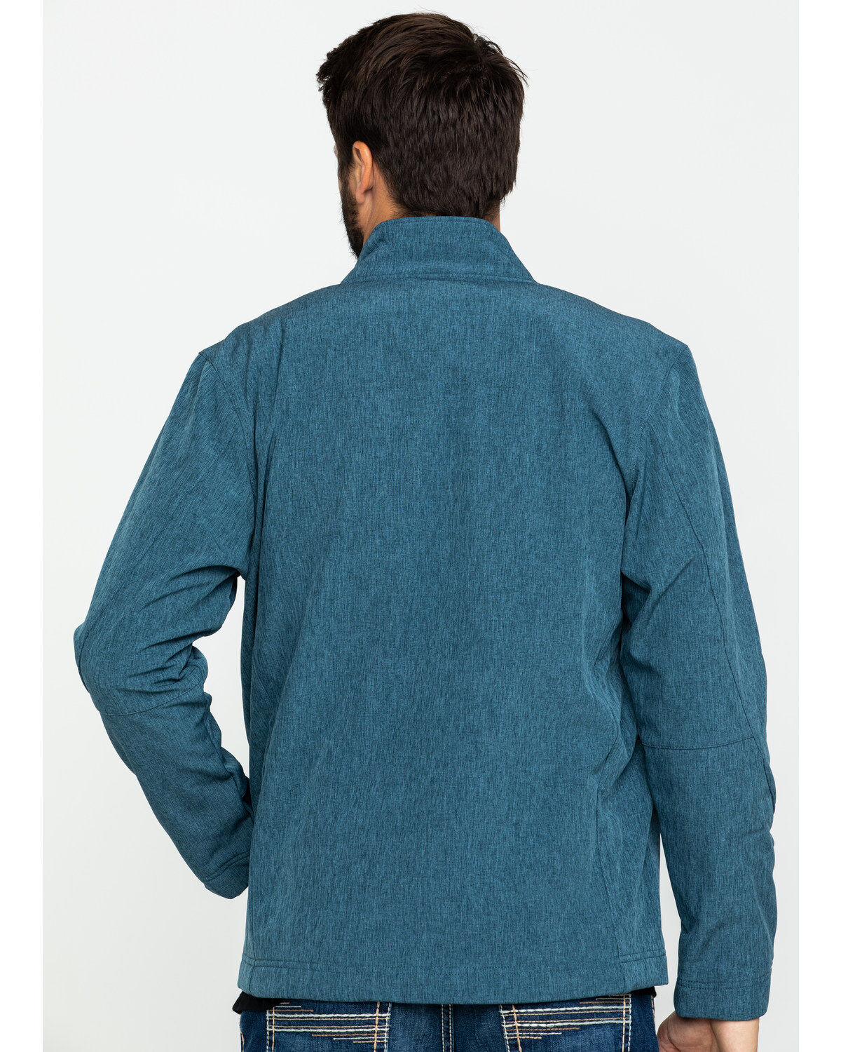 Image #2 - Wrangler Men's Trail Fleece Lined Zip Jacket, Heather Blue, hi-res