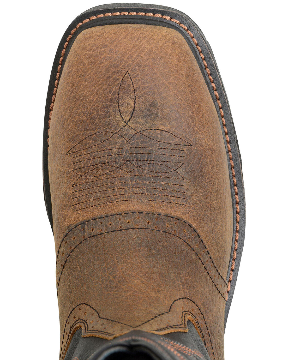 Image #5 - Double H Men's Saddle Composite Toe Western Work Boots, Brown, hi-res