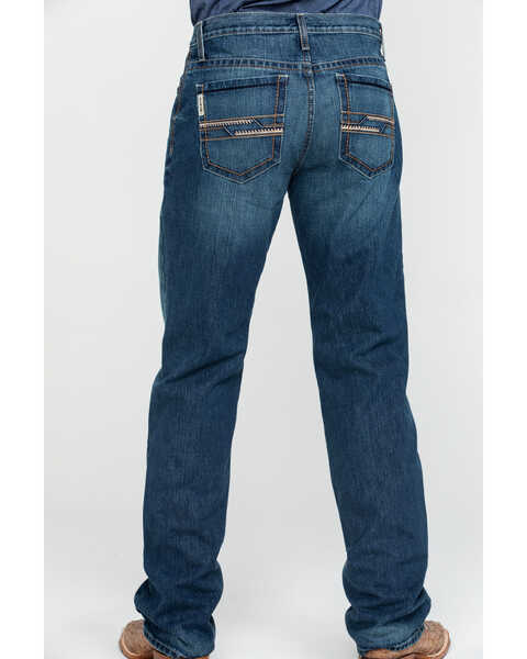 Cinch Men's Grant Medium Stone Wash Relaxed Bootcut Jeans , Indigo, hi-res