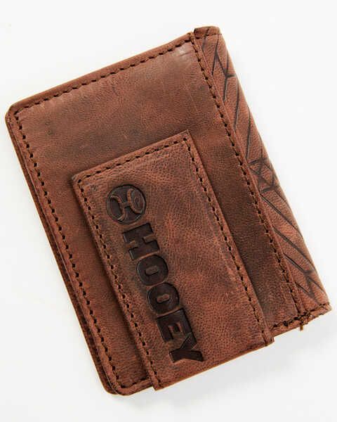Image #3 - Hooey Men's Brown Southwestern Embossed Bi-Fold Money Clip Wallet, Brown, hi-res