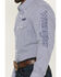 Image #3 - Wrangler Men's Logo Geo Print Long Sleeve Button-Down Western Shirt - Tall, Blue, hi-res