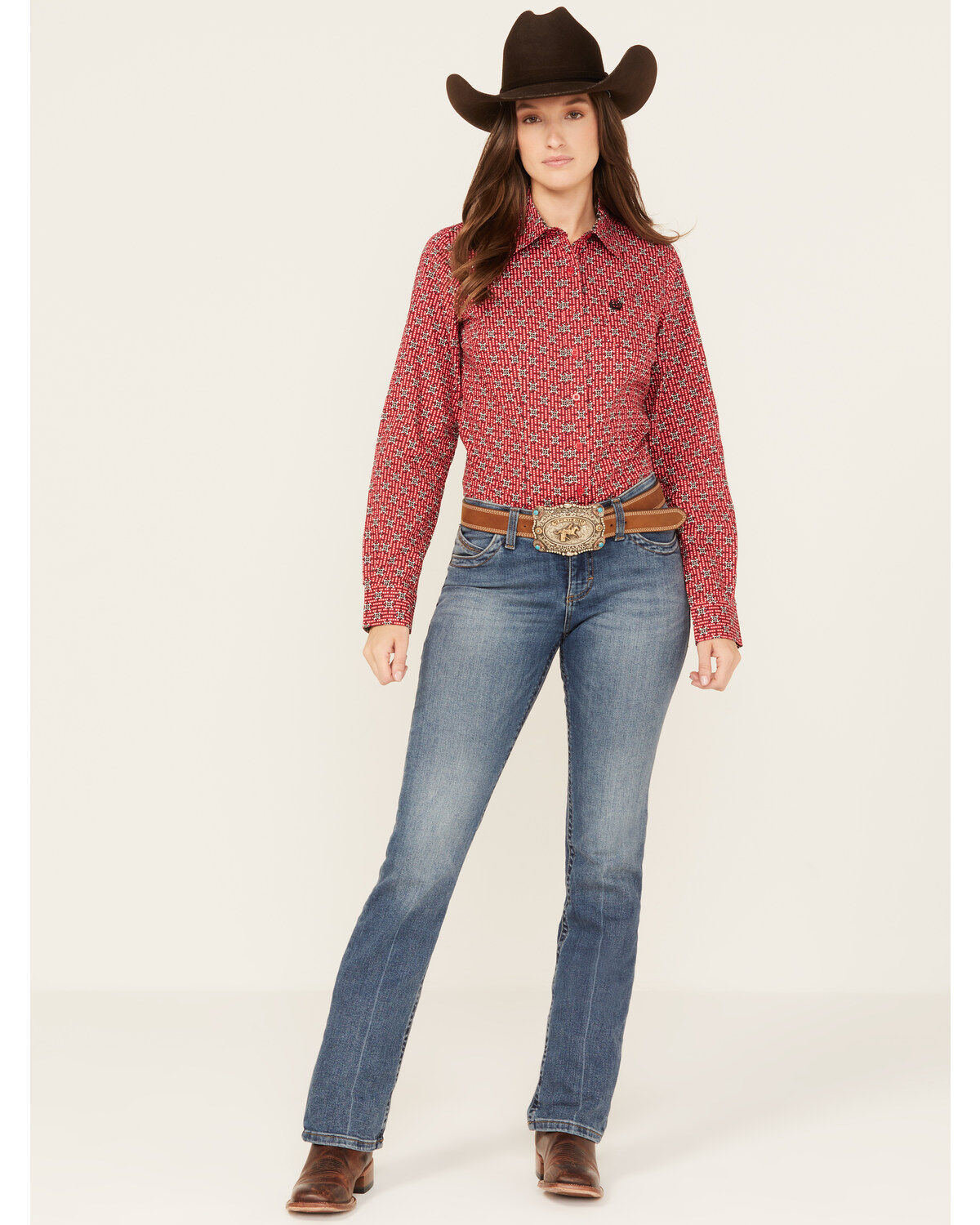 Image #1 - Wrangler Women's Willow Medium Wash Mid Rise Bootcut Ultimate Riding Jeans, Medium Wash, hi-res
