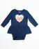 Wrangler Infant Girls' Scenic Graphic Long Sleeve Onesie, Navy, hi-res