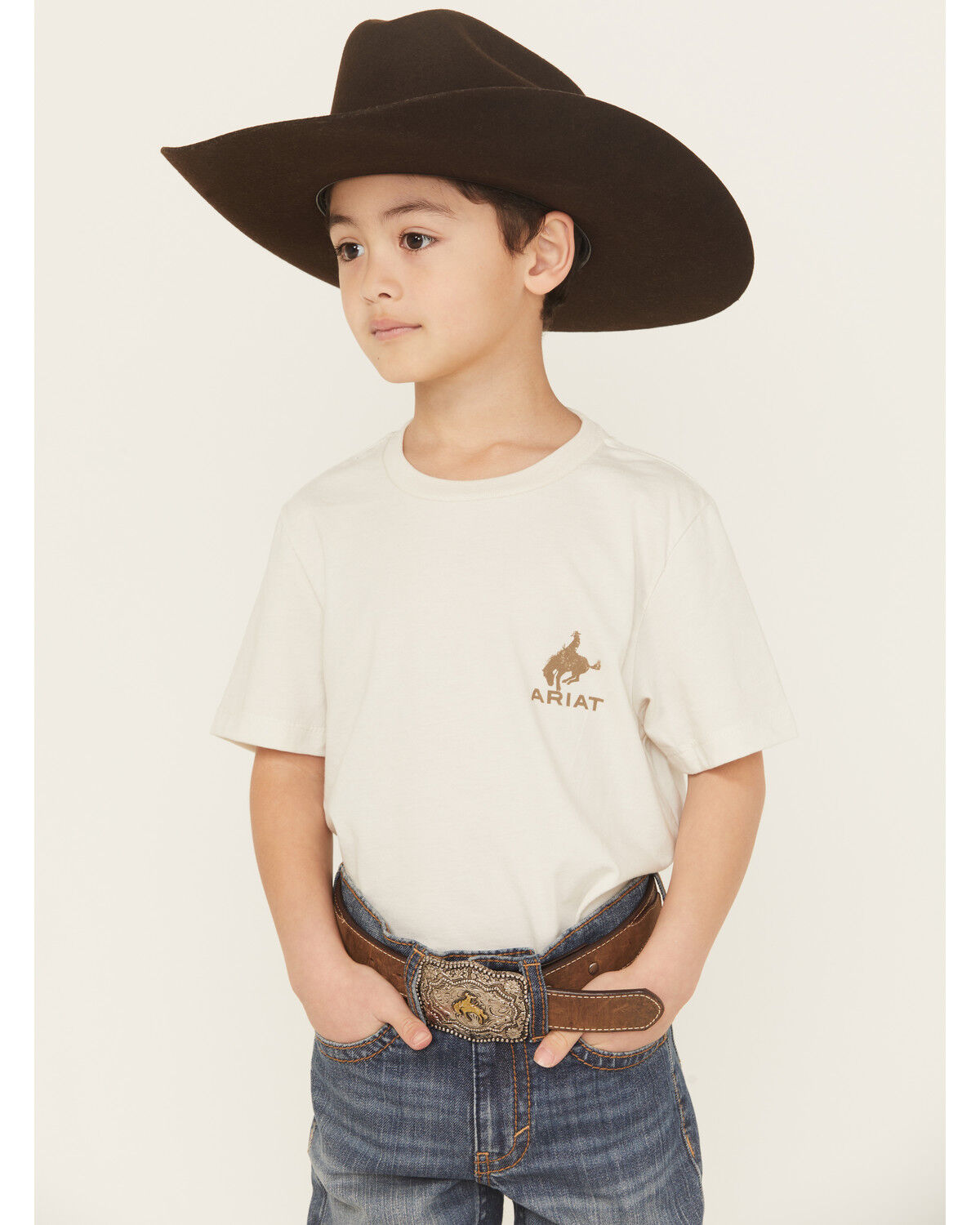 Product Name:  Ariat Boys' Bronco Flag Short Sleeve Graphic T-Shirt