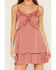Image #3 - Shyanne Women's Maren Ruffle Trim Sleeveless Mini Dress, Rose, hi-res