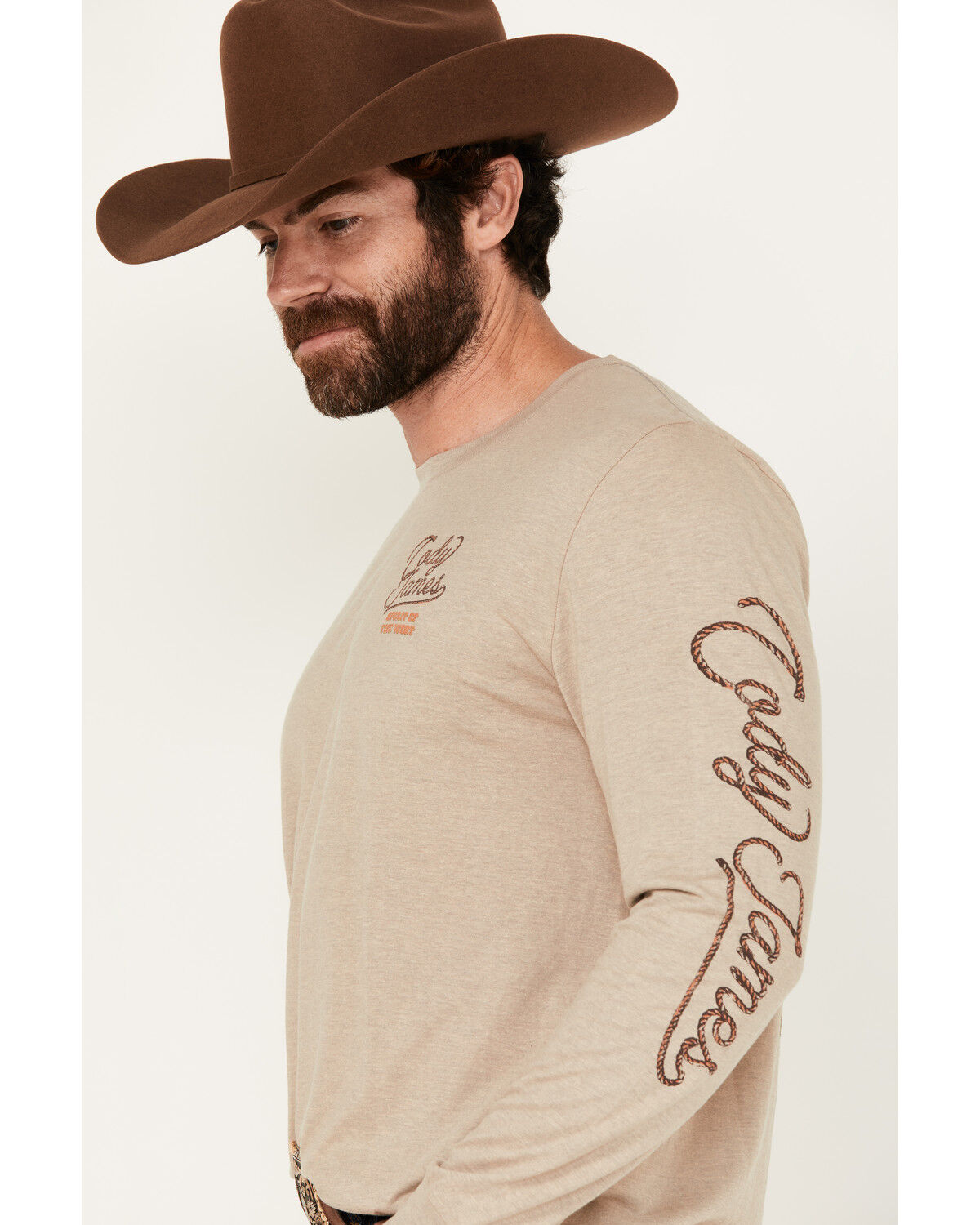 Image #3 - Cody James Men's Western Spirit Long Sleeve Graphic T-Shirt, Tan, hi-res