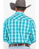Image #7 - Rock & Roll Denim Men's Poplin Plaid Print Snap Long Sleeve Western Shirt, Blue, hi-res