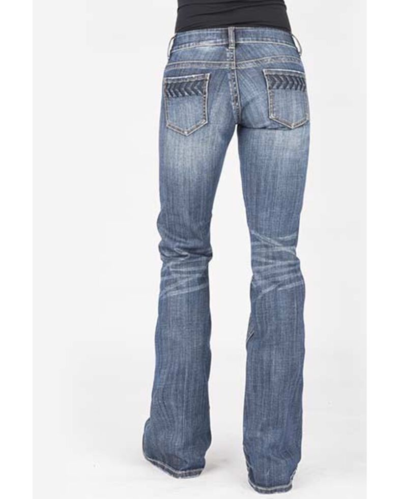 Stetson Women's 816 Classic Arrow Bootcut Jeans , Blue, hi-res