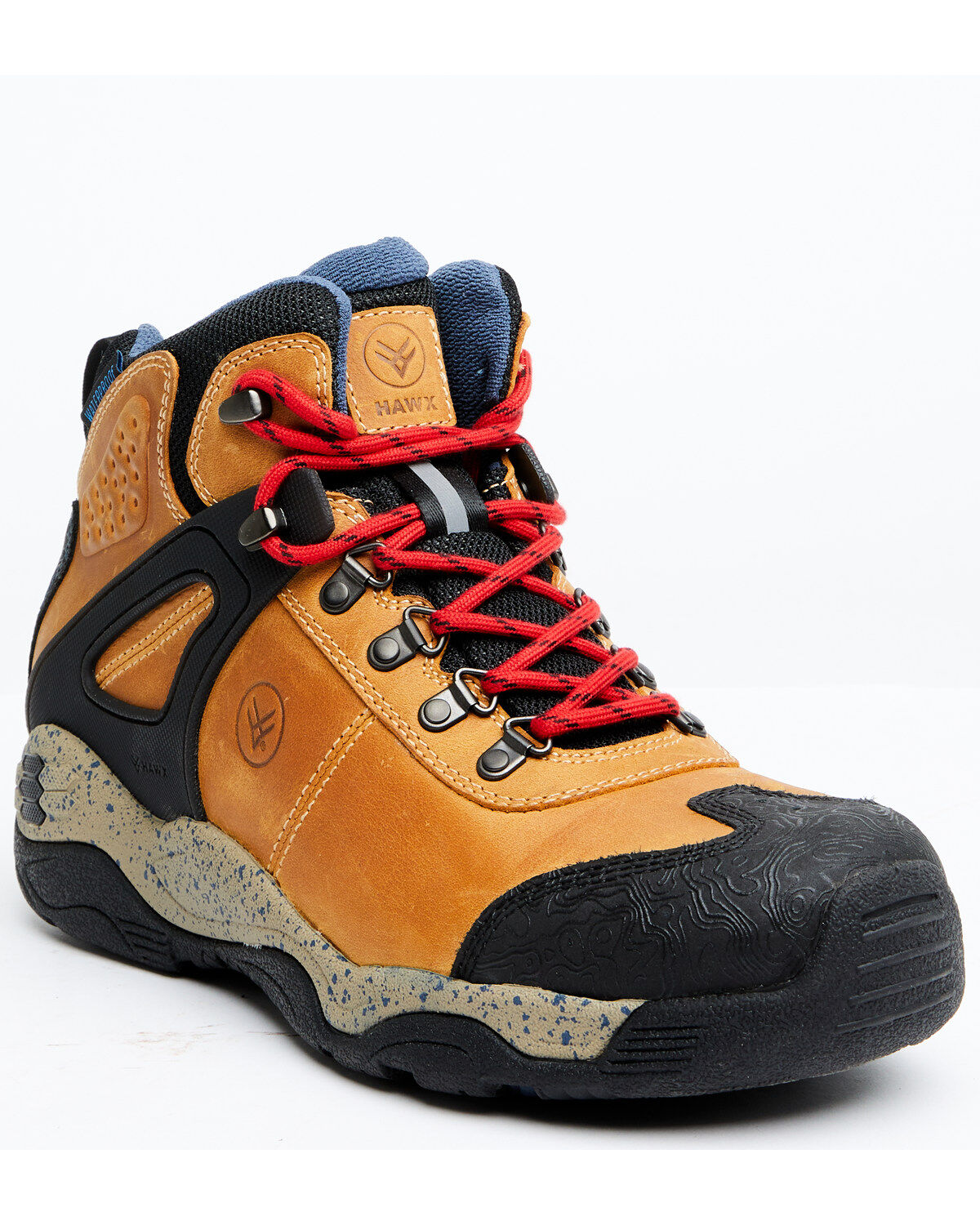 Image #1 - Hawx Men's Talon 3 Waterproof Lace-Up Hiking Work Boots - Broad Square Toe, Pecan, hi-res