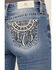 Image #2 - Miss Me Women's Medium Wash Dream Catcher Embroidered Mid Rise 32" Bootcut Stretch Denim Jeans, Medium Wash, hi-res