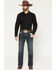 Image #1 - Rock & Roll Denim Men's Boot Barn Exclusive Pistol Dark Wash Bootcut Reflex Denim Jeans, Dark Wash, hi-res