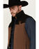 Image #2 - Cinch Men's Canvas Reversible Quilted Striped Zip Vest, Brown, hi-res