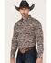 Image #2 - Cody James Men's Max Paisley Print Long Sleeve Button-Down Stretch Western Shirt, Burgundy, hi-res