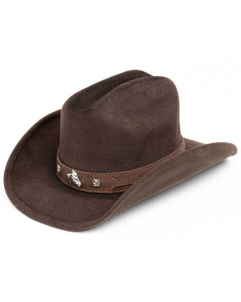 Bullhide Kid's Wool Cowboy Hat, Chocolate, hi-res