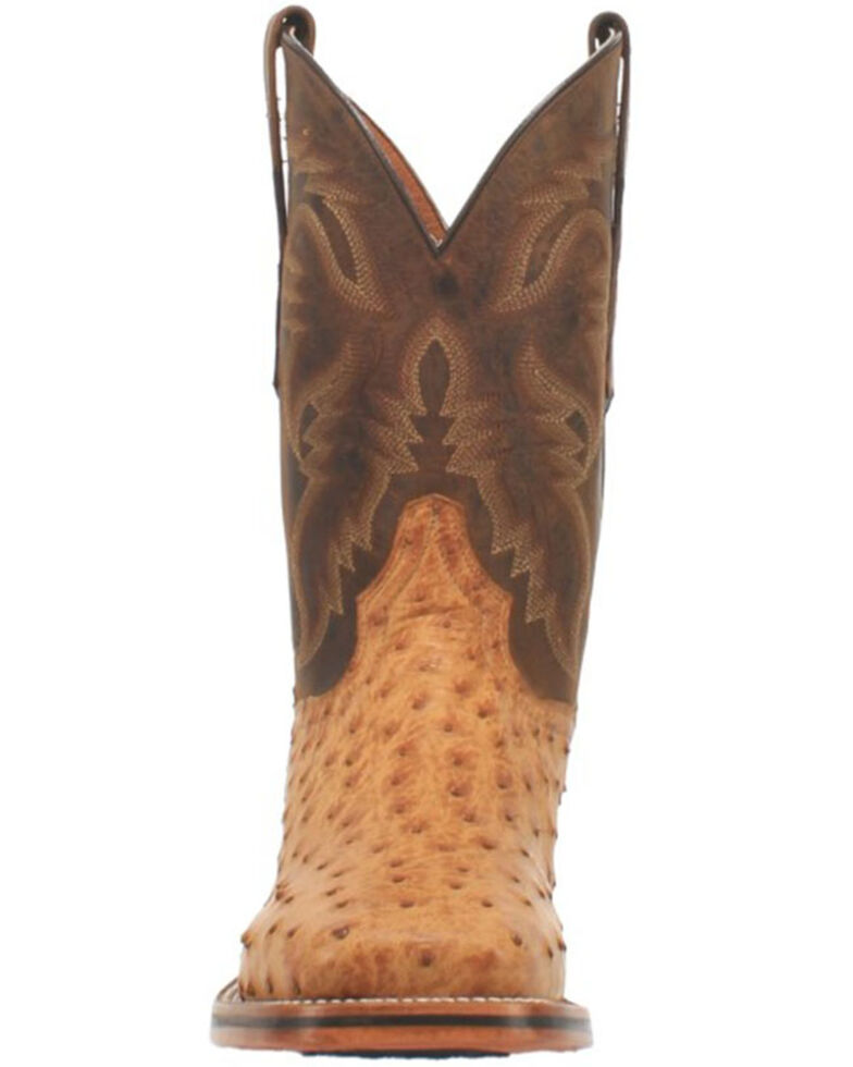 Dan Post Men's Kershaw Exotic Ostrich Skin Western Boots - Wide Square ...