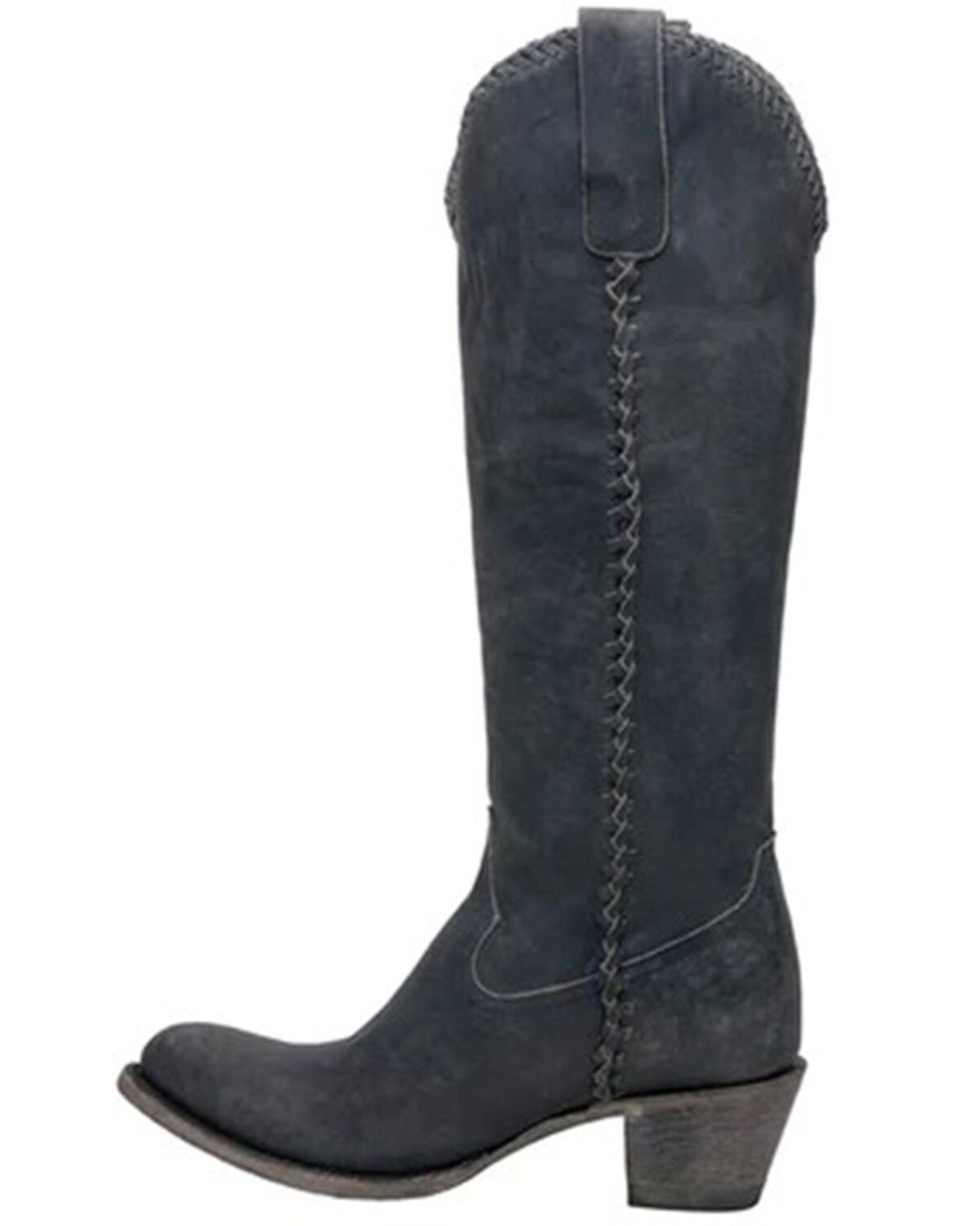 Image #3 - Lane Women's Plane Jane Western Tall Boots - Round Toe, Navy, hi-res