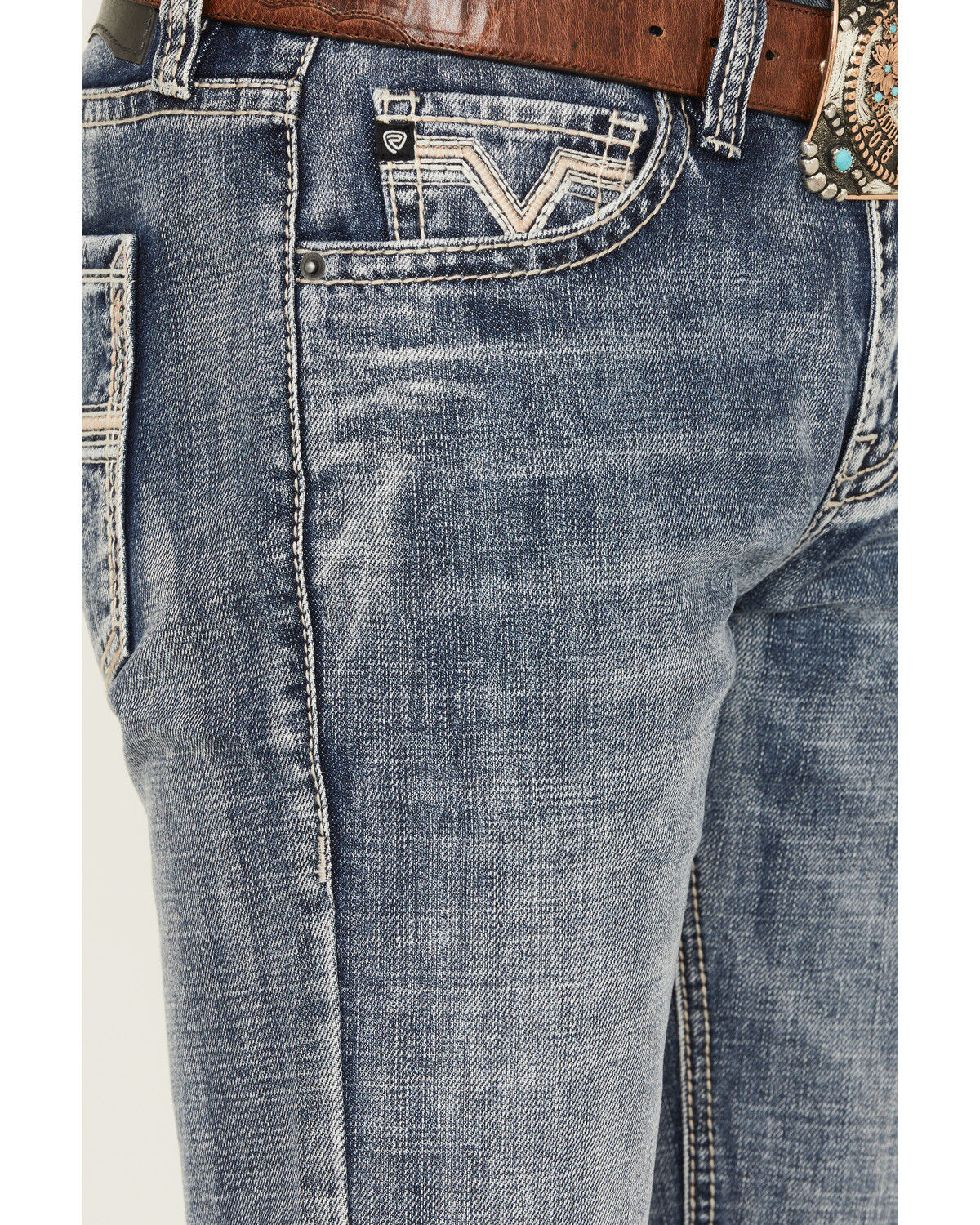 Product Name:  Rock & Roll Denim Men's Pistol Medium Wash Bootcut Denim Jeans