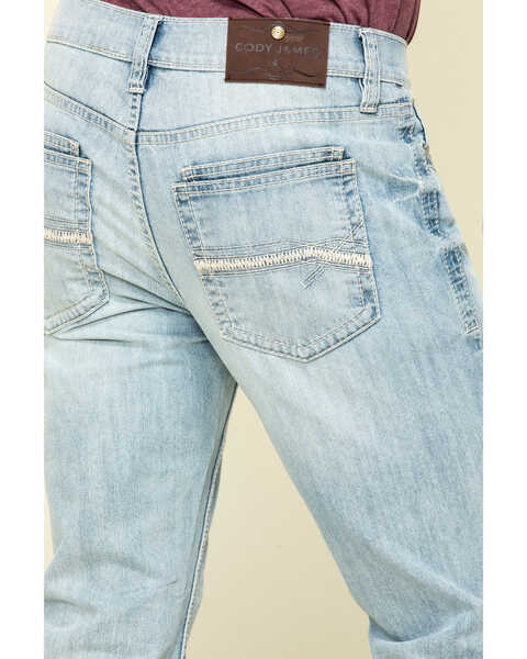 Image #4 - Cody James Men's Marshall Light Wash Stretch Slim Bootcut Jeans , , hi-res