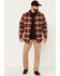 Flag & Anthem Men's Morrison Plaid Quilted Button Down Western Shirt Jacket , Rust Copper, hi-res
