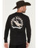 Image #1 - Cowboy Hardware Men's Toughest 8 Seconds Long Sleeve Graphic T-Shirt, Black, hi-res