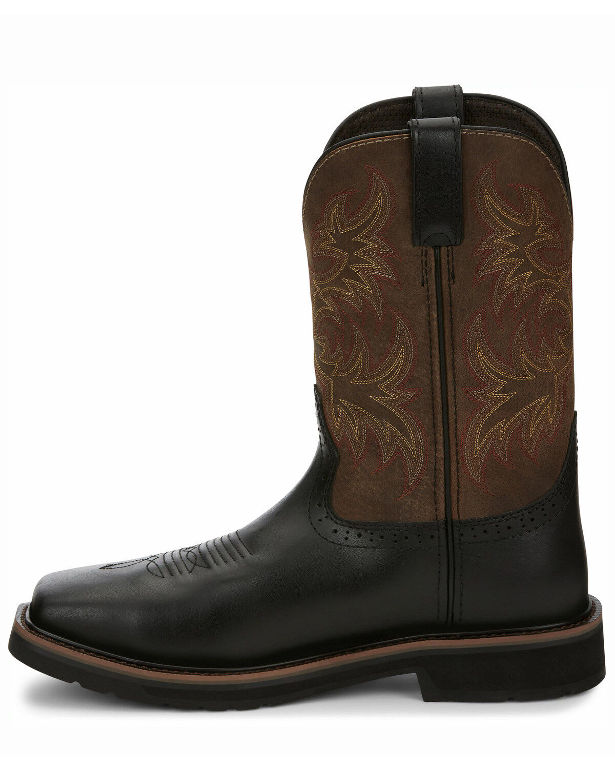 black justin work boots