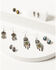 Image #1 - Shyanne Women's Bisbee Falls 6-Piece Silver Beaded Wings Earrings Set, Silver, hi-res