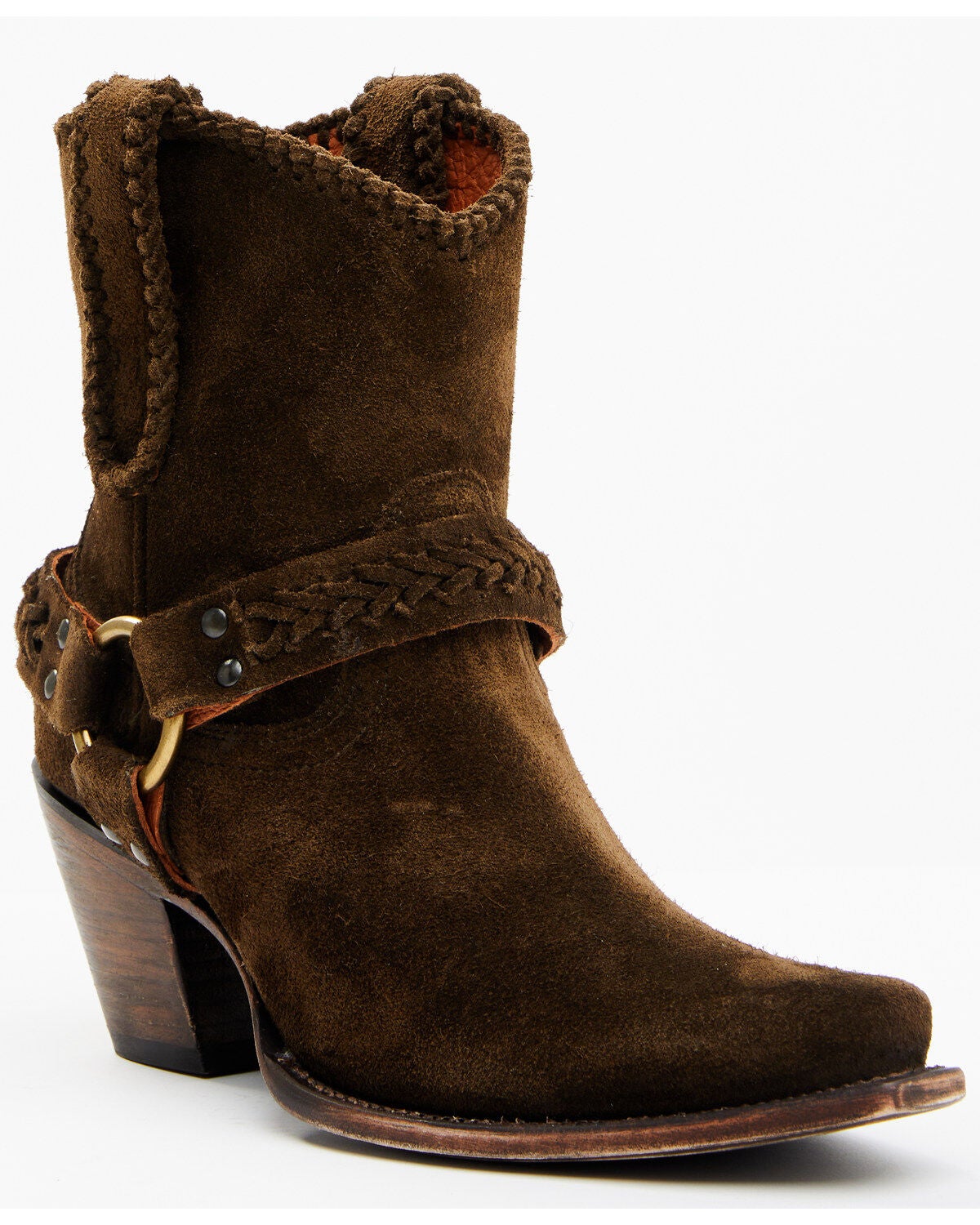 Cleo + Wolf Women's Willow Western Fashion Booties - Snip Toe, Olive, hi-res