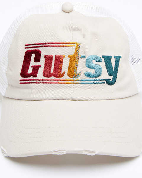 Idyllwind Women's Gutsy Embroidered Mesh-Back Ball Cap , Off White, hi-res