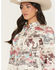 Image #2 - Shyanne Women's Spiritdance Conversational Print Long Sleeve Snap Stretch Western Shirt, Cream, hi-res
