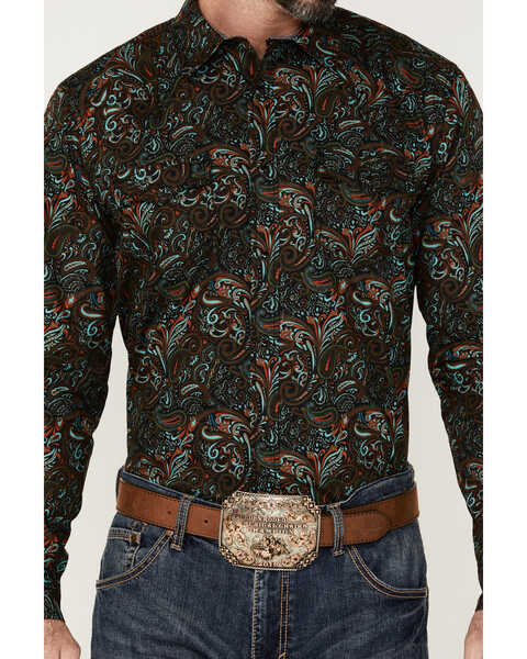 Image #3 - Cody James Men's Miracle Floral Print Long Sleeve Snap Western Shirt , , hi-res