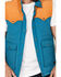 Rock & Roll Denim Men's Vintage 46 Color Block Vest, Teal, hi-res