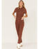 Image #3 - Cleo + Wolf Women's Corduroy Jumpsuit, Dark Brown, hi-res