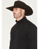 Image #2 - George Strait by Wrangler Men's Solid 1/4 Zip Pullover, Black, hi-res