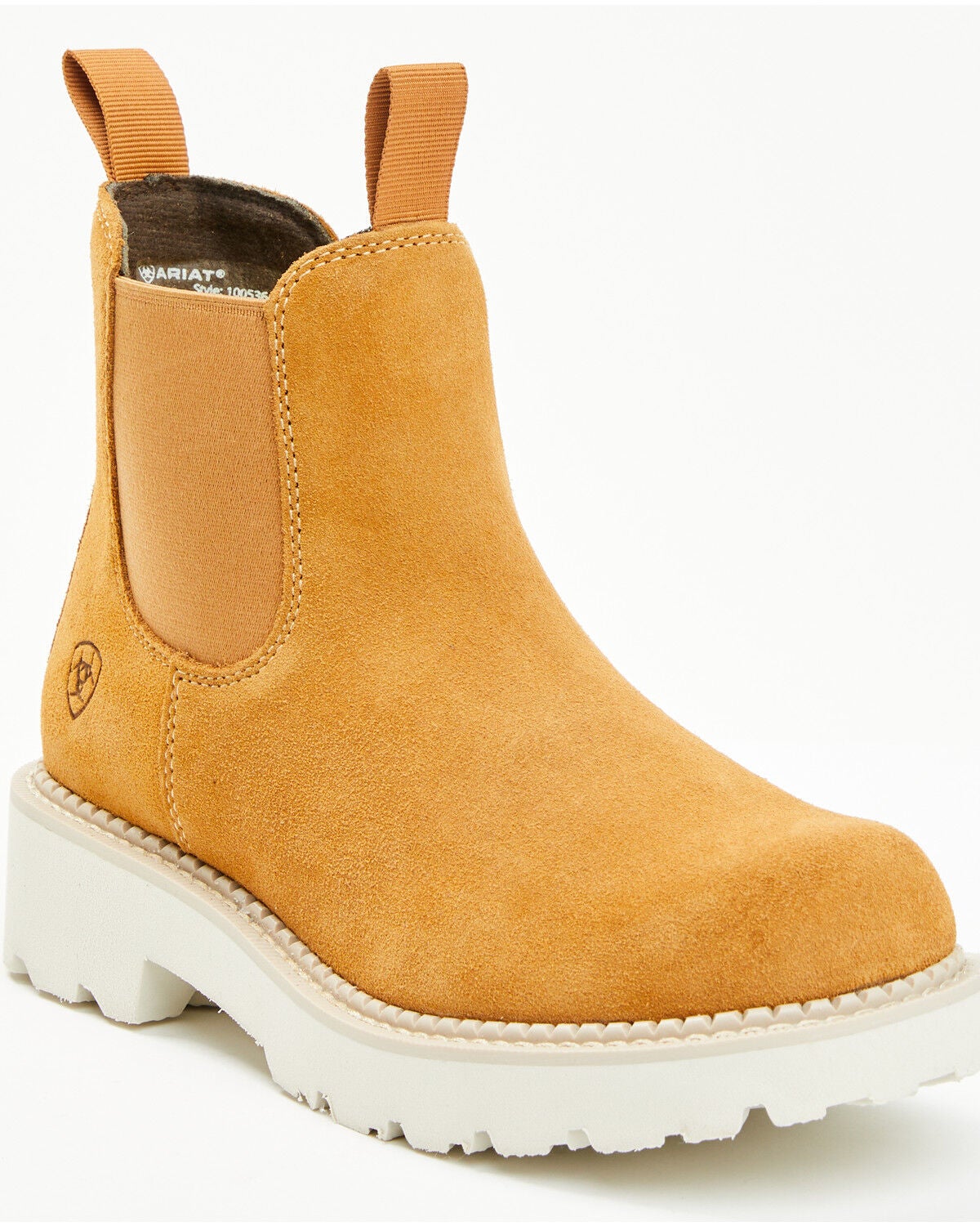 Ariat Women's Fatbaby Chelsea Western Booties - Round Toe, Brown, hi-res