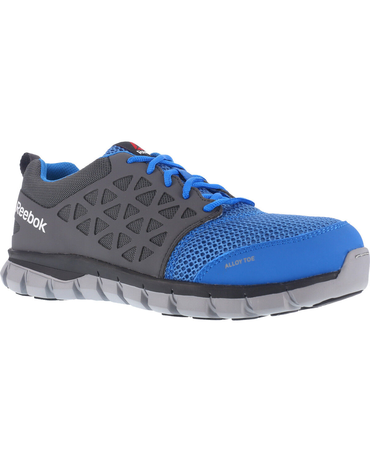 Image #1 - Reebok Men's Mesh Athletic Oxfords - Alloy Toe, Blue, hi-res