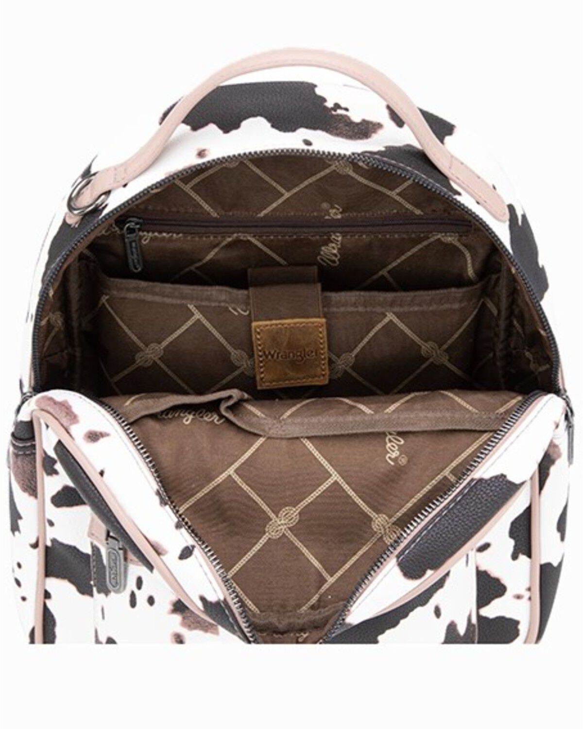Image #4 - Wrangler Women's Cow Print Backpack with Coin Pouch, Pink, hi-res