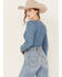 Image #4 - Levi's Women's Daryn Corset Long Sleeve Denim Shirt, Blue, hi-res