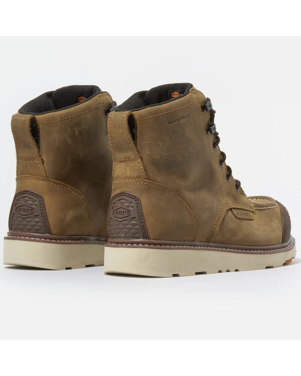 Image #4 - Brunt Workwear Men's 6" Marin Reinforced Waterproof Work Boots - Composite Toe, Brown, hi-res