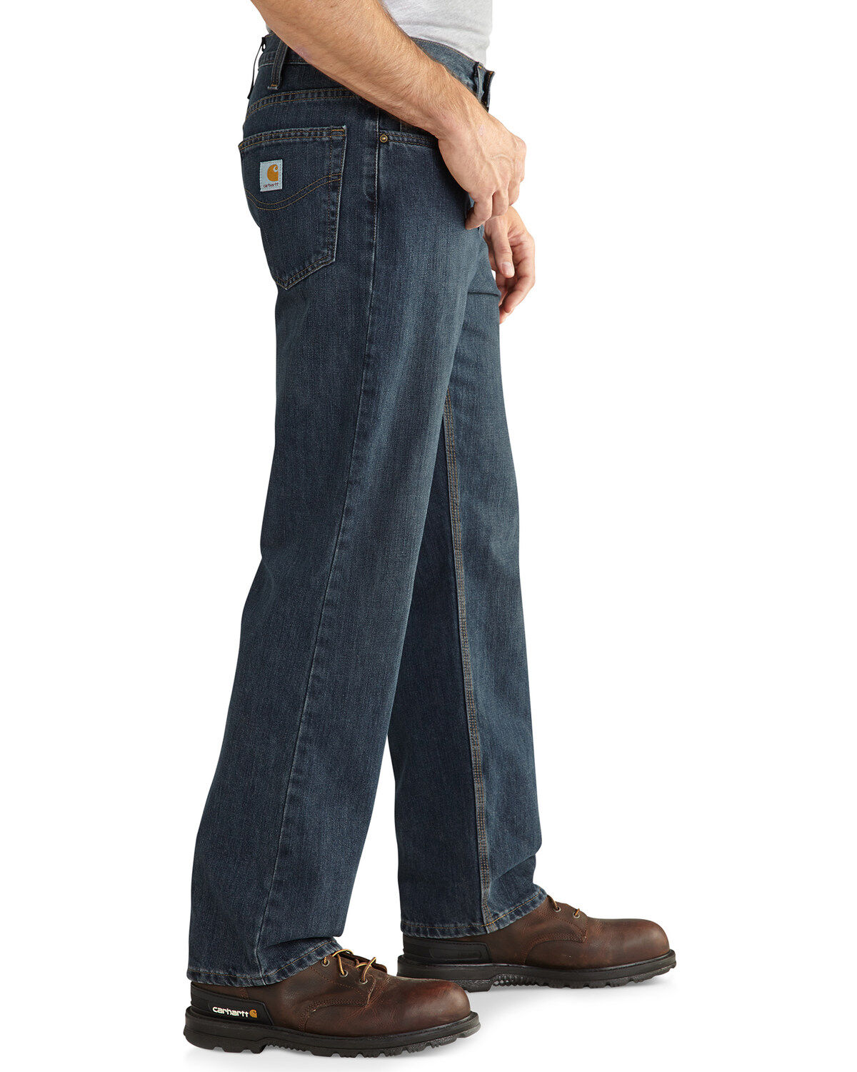 Image #3 - Carhartt Workwear Men's Relaxed Fit Holter Jeans, Med Stone, hi-res