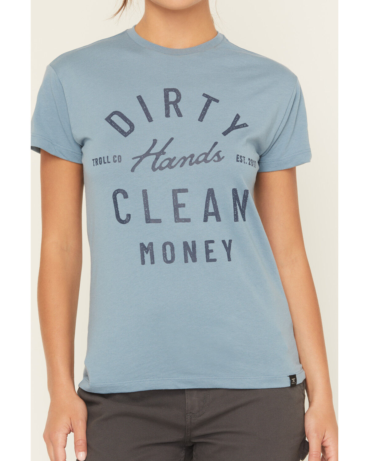 Image #3 - Troll Co Women's Juno Short Sleeve Graphic Tee, Slate, hi-res