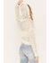 Image #4 - Cleo + Wolf Women's Blythe Deep V Weave Hooded Pullover, Cream, hi-res