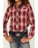 Image #3 - Roper Girls' Plaid Print Long Sleeve Pearl Snap Western Shirt, , hi-res
