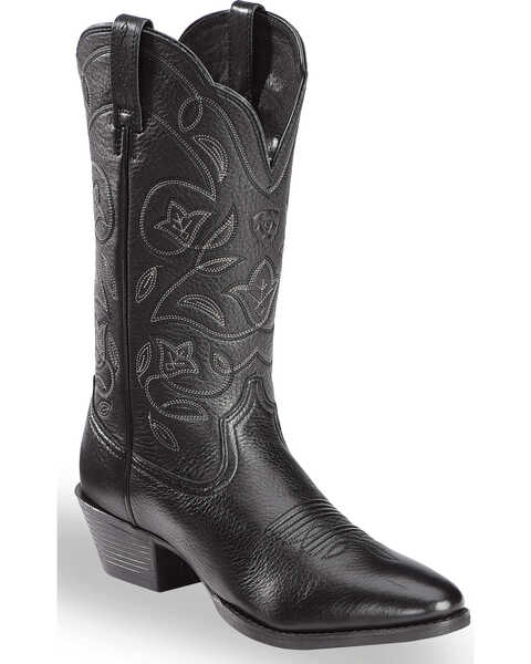 Image #1 - Ariat Women's 8" Deertan Western Boots - Round Toe, Black, hi-res