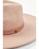 Image #2 - Shyanne Women's Blush Wide Brim Wool Felt Fedora Hat , Blush, hi-res