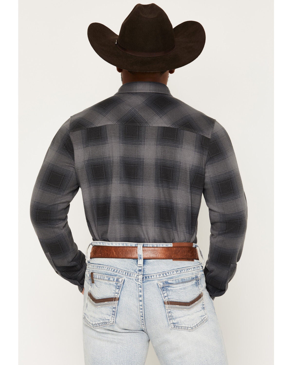Image #4 - Cody James Men's Quiet Shade Plaid Print Long Sleeve Button-Down Shirt, Slate, hi-res