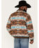 Rock & Roll Denim Men's Southwestern Print Zip Bomber Jacket, Brown, hi-res