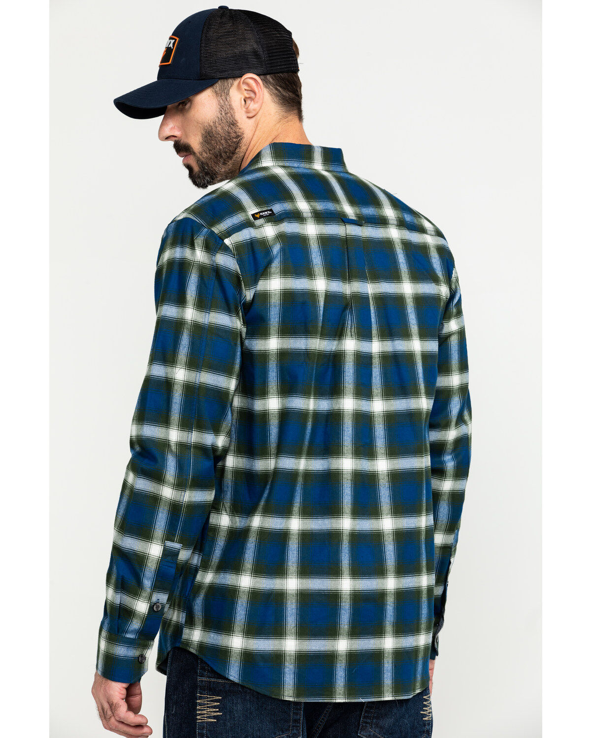 Image #2 -  Hawx Men's Lineman Plaid Stretch Flannel Long Sleeve Work Shirt, , hi-res