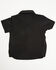 Image #3 - Burlebo Toddler Boys' Solid Short Sleeve Snap Performance Stretch Western Shirt, Black, hi-res