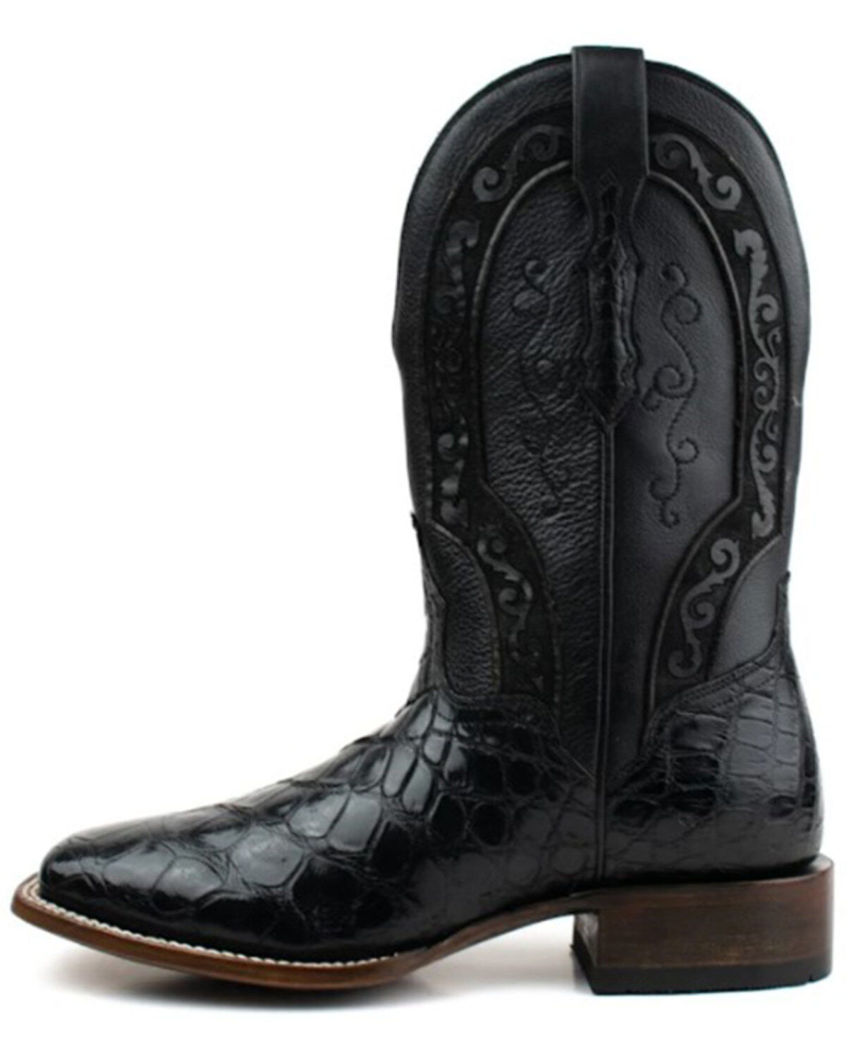 Product Name:  El Dorado Men's Scallop American Alligator Exotic Western Boot - Broad Square Toe