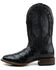 Image #3 - El Dorado Men's Scallop American Alligator Exotic Western Boot - Broad Square Toe, Black, hi-res